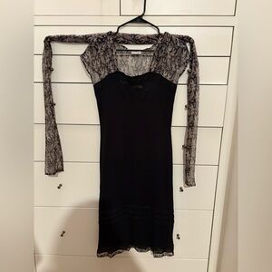 Vintage black MaxMara (Max&Co) dress with slip and scarf